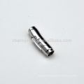 BX090 Wholesale jewelry finding Stainless Steel snap Clasp with diamond for leather cord bracelets